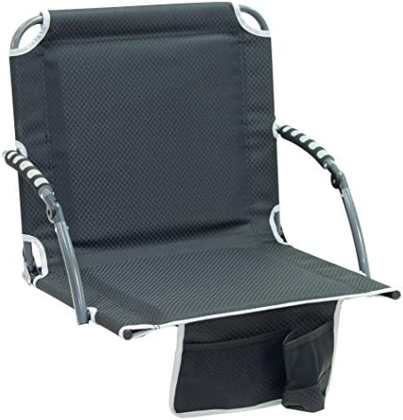 Rio Gear Bleacher Boss estádio Cadeira com braços embrulhados, preto