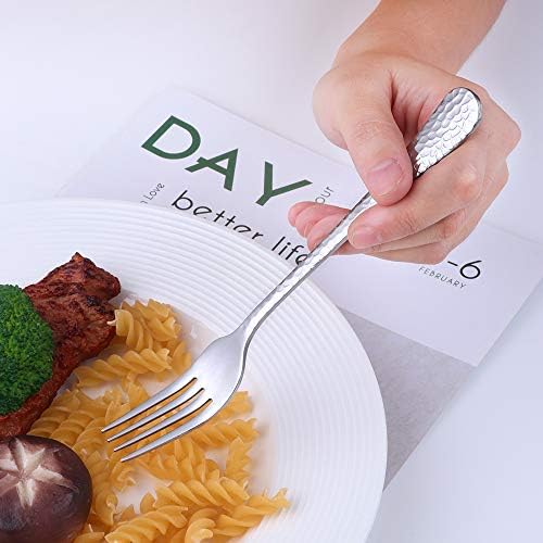 Salada Forks de Sobessert Fork 7,5 polegadas Big Tea Fork Compre e Use aço inoxidável superfície de superfície de prata 12 PCs