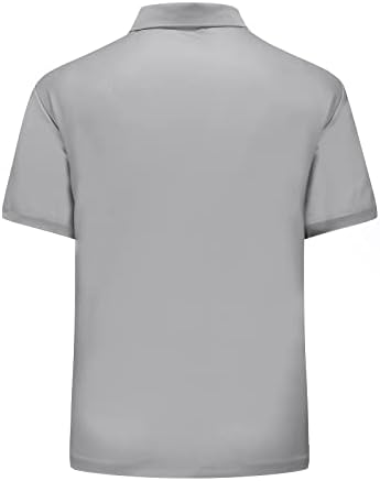 Camisa de pólo de manga curta masculina Bloco de colorido Esportes Camiseta de golfe seco