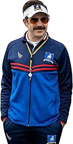 YABIZ MEN TED LESSO JASON SUDEKIS BRNDAN Hunt Blue Football Treine Track Suit Jacket