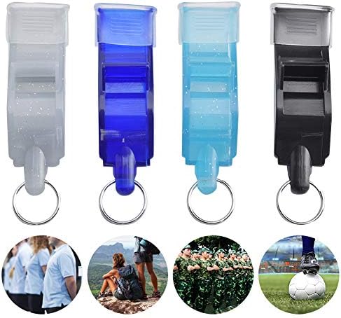 HEAYZOKI apito, esportes de 4 PCs, apito de golfinhos de plástico ABS, vida durável e longa de serviço, árbitro de futebol