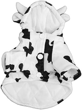 Capuz de camada de cachorro Jacket Winter Cosplay Cosplay Facast Facast vestindo roupas elegantes design de vaca fofo confortável