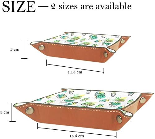 Caixa de armazenamento de bandeja de bandeja de cacos de cacto bonito