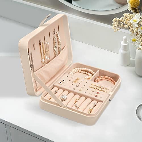 Baby Bee Small Jewelry Box Pu Leather Jewelry Organizer Travel Mini Jewelry Box para colares e pulseiras