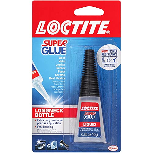 Loctite Super Glue Garrafa de Longa -Liquidação, Supercúlia Clear para Plástico, Madeira, Metal, Artesanato e Reparo,