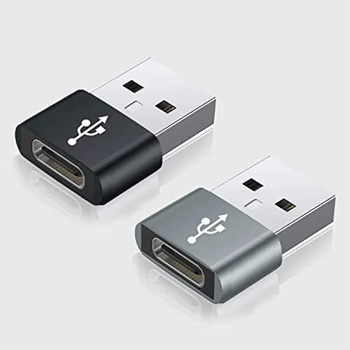 Usb-C fêmea para USB Adaptador rápido compatível com seu movimento BlackBerry para carregador, sincronização, dispositivos