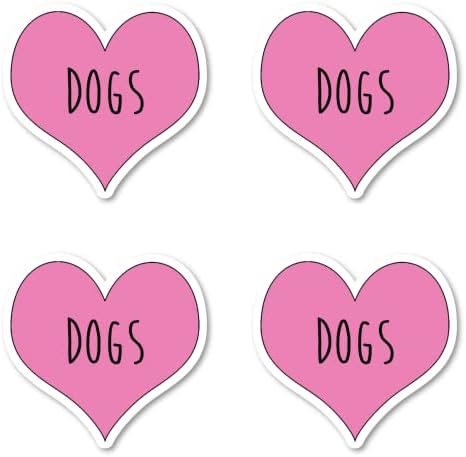 Amor cães coreia rosa - adesivos de citação inspirada - decalque de vinil de 2,5 - laptop, decoração, adesivo de decalque de vinil