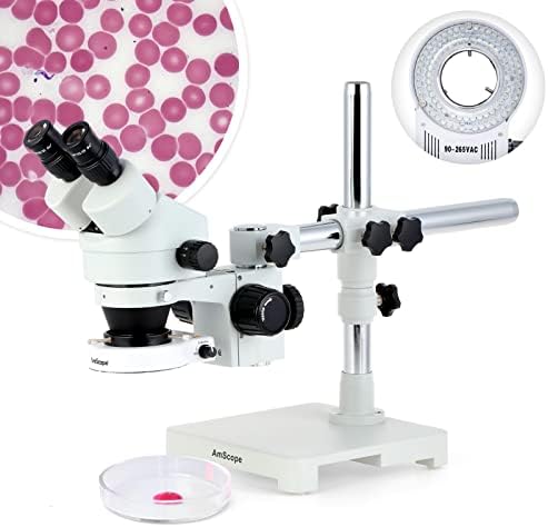 Microscópio estéreo binocular SMscope SM-3BZ-80S, oculares wf10x, ampliação de 3,5x-90x, potência objetiva de 0,7x-4,5x,