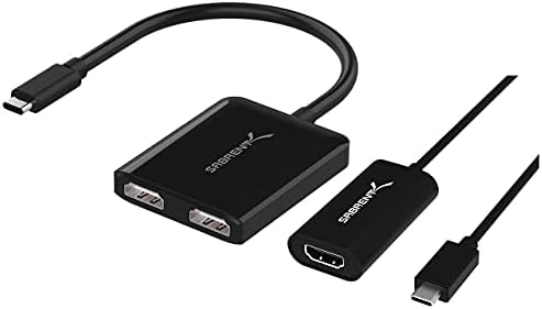 Sabrent USB 3.1 Tipo-C para HDMI Adaptador + USB Tipo-C Dual Adaptador HDMI