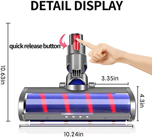 Jonr Soft Roller Cleaner Head for Dyson V7 V8 V10 V11 V15 A vácuo de piso de madeira, cabeça de substituição para Dyson