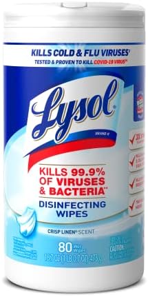 Limpos desinfetantes de lysol, lenços de limpeza antibacterianos de várias superfícies, para desinfetar e limpar,