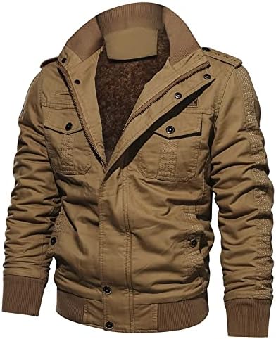 Ymosrh masculino casaco de outono masculino roupas militares zíper bolso de casacos de moda de casaco respirável solto para homens