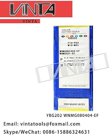 FINCOS 10PC/LOTE YBG205 YBG202 WNMG080404-EF CNC CNC Turnando inserções de ferramentas de lâmina de corte-: YBG202 WNMG080404-EF, Diâmetro