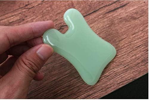 Ferramenta de massagem Jade Gua Sha Raspagem, Conselho de Guasha de grau médico, ferramentas artesanais para tratamento de acupuntura