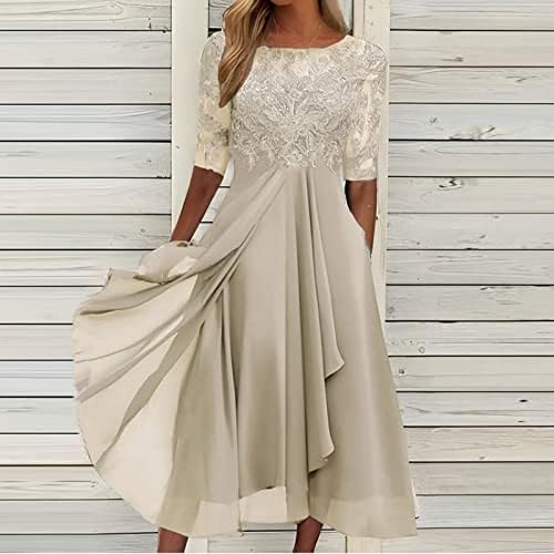 Mãe dos vestidos de noiva para casamento 1/2 mangas apliques de renda com alto teor de chiffon o pescoço vestidos de noite