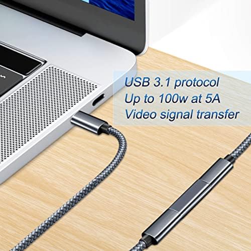 BasesAilor USB C Feminino para fêmea Adaptador 3 Pacote, USBC 3.1 10Gbps 100W Couplador PD para conectar dois cabos tipo C, Conector