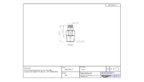 SMC KQ2H01-01As Brass Push-to-Connect Tube Metting com selante, adaptador, 1/8 tubo od x 1/8 bspt macho