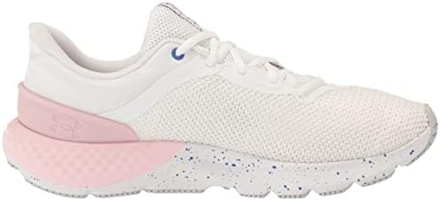 Under Armour feminino Escape 4 Running Sapato, Branco/Versa Blue/Prime Pink, 5