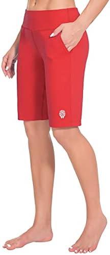 Piqidig shorts femininos atléticos mid alterem com o treino de shorts bermudas de lounge de ioga com bolsos