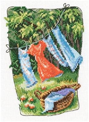 RTO Counted Cross Stitch Kit Granny Old Garden 13x18cm C348