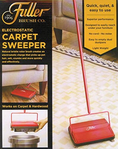Brush mais cheio 17032 Carpete eletrostático e varredura de piso - Caminho de limpeza de 9 - Lightweight - Ideal para bagunças