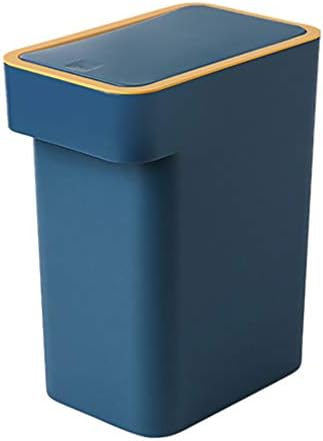 Lixo fino de cabilock pode lixo plástico lixo com prensa tipo tampa lixo lixo para banheiro pó pó quarto de quarto de cozinha