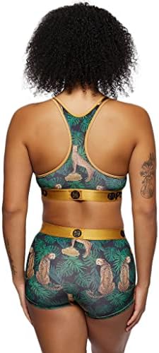 PSD Womens Leopard Jungle Sports Bra Green 33905