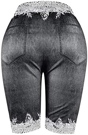 Shorts de verão para mulheres casuais, shorts esportivos de algodão de linho Bermudas Cintura elástica com bolsos