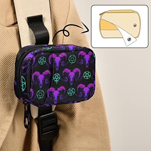 Travel Pill Organizer Bag Weekly Pill Organizer Caso Goth Skull Portátil Pequenas caixas diárias de comprimidos para vitamina Os