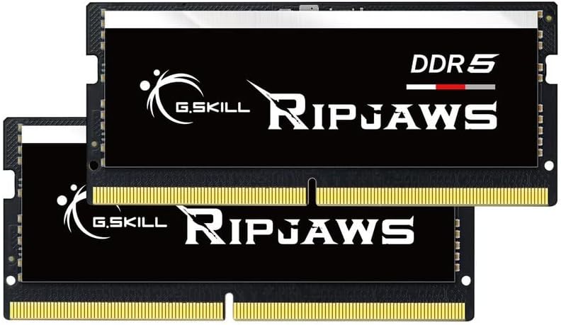 G.SKILL RIPJAWS DDR5 SO-DIMM SERVIDADE 16GB 262 PIN SDRAM DDR5 4800 CL38-38-38-76 1.10V Memória de canal único F5-4800S3838A16GA1-RS