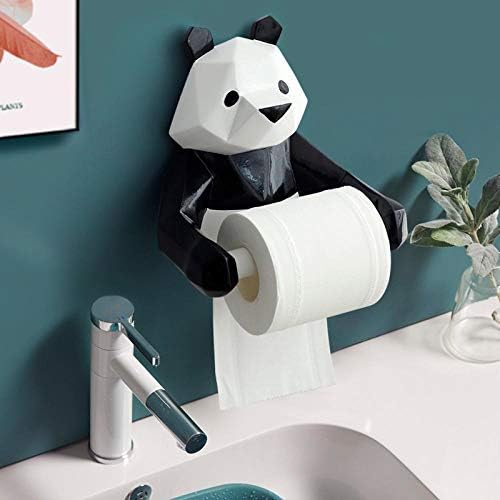 Mytyj resina panda panda rolo de papel higiênico portador de banheiro decoração de banheiro montada na parede Dispensador