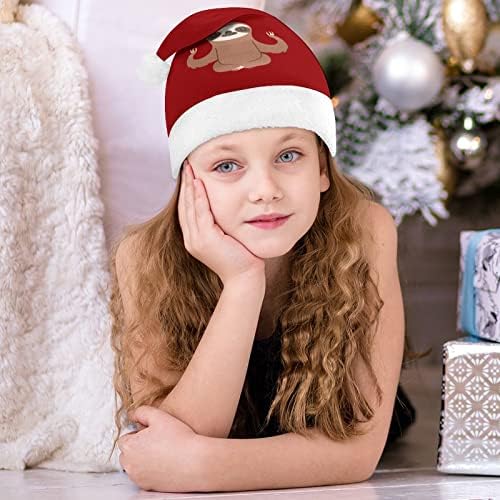 Chapéu de Natal de Yoga preguiçoso Papai Noel Hat Decorações de Natal engraçadas