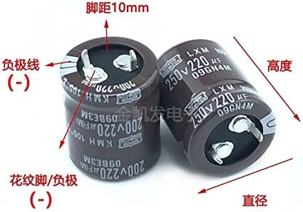 Junniu 2pcs 220UF 200V 220UF 250V 200V220UF 250V220UF 22X25/30/35 25X20 Capacitor Snap-In PSU