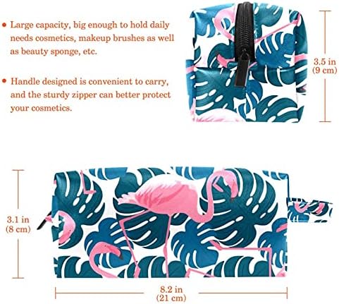 Bolsa de maquiagem de viagem Bolsa de cosméticos elegante para mulheres penduradas de saco de higiene pessoal Flamingos