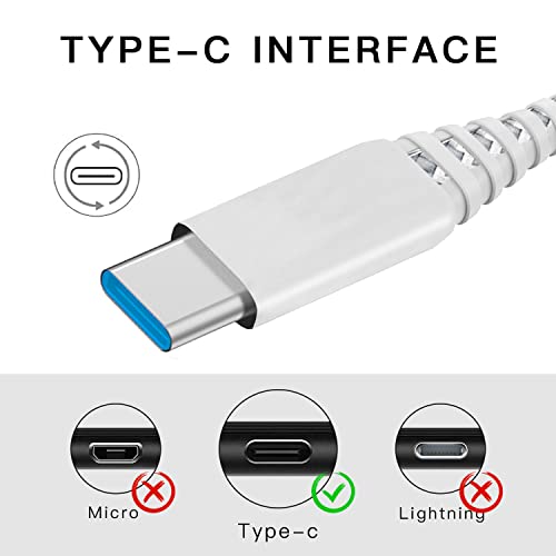 Cabo de carregador USB C 10 pés 2pack, cabo de carregador Tipo C para Samsung Galaxy A13 A14 A53 5G/A52 5G/A42 5G/A12/A71