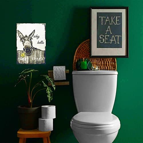 Ycifonly engraçado banheiro decoração de parede sinal sinalização de fazenda decorações de banheiros artes de parede