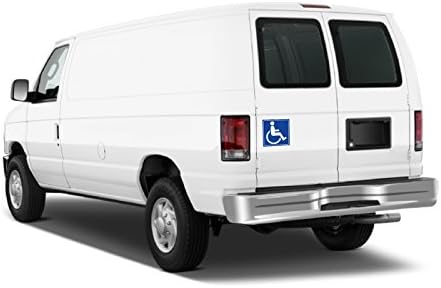 Handicap / cadeira de rodas desativada adesivo de sinal acessível 6 x 6 - adesivo auto -adesivo durável 4 mil vinil - laminado