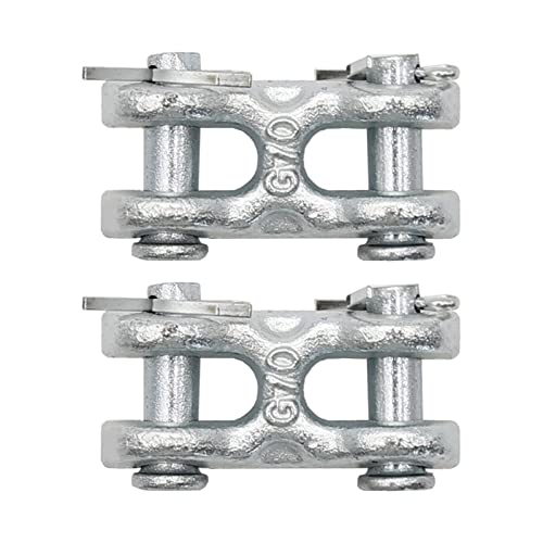 Link para reparo da cadeia de segurança 1/4 ”-5/16” Twin Clevis Trailer 3900 WLL Pack de 2