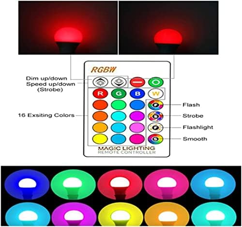 Lâmpada de lâmpada diminuído de led de simplomes 10w 800lm 2700 - 6500k, rgbcwcct alteração de lâmpadas de lâmpadas com controle