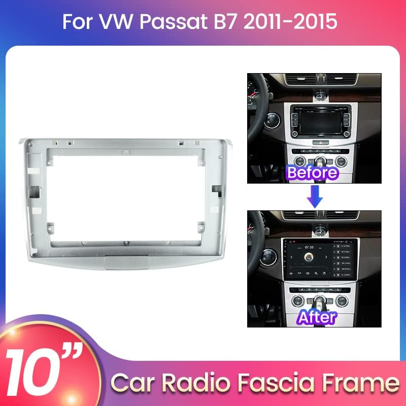 Painel de Rádio de Carro de 10,1 polegadas para Volkswagen VW Passat B7 11-15 Estrutura estéreo