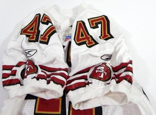 2006 San Francisco 49ers Billy Bajema 47 Jogo emitiu White Jersey 60 S P 48 44 - Jerseys de jogo NFL não assinado