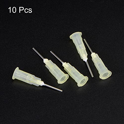 Uxcell Industrial Blunt Tip Dispensing Needle com trava Luer para pistola de cola líquida, 19g 1/2 , 10 pcs