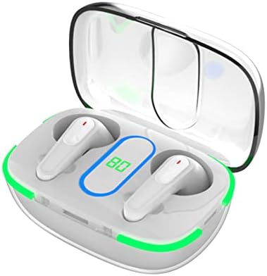 E fone de ouvido Bluetooth, sem fio qonioi, fone de ouvido Bluetooth 5.3 Earbuds Digital Redução de ruído Bluetooth fone de ouvido