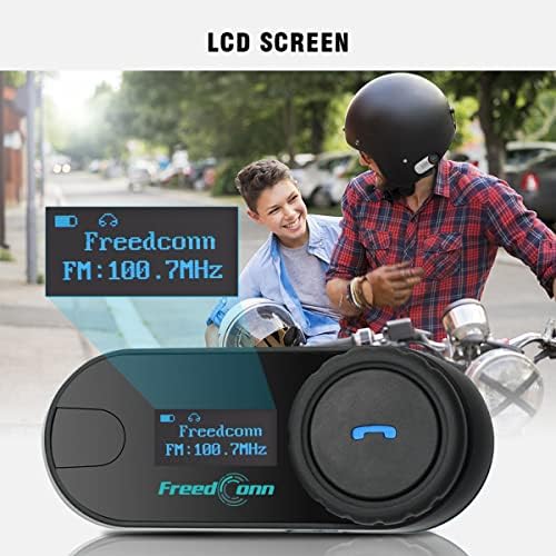 Kit de intercomunicação Bluetooth de capacete de motocicleta, fone de ouvido intercomunicando intercomunica