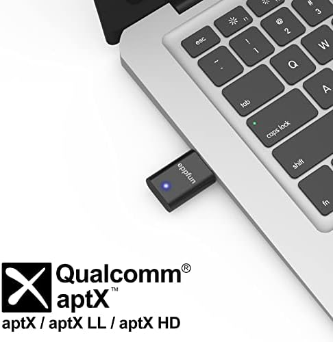 EPPFUN AK3040PRO USB-C QUALCOMM Aptx-Adaptive Bluetooth 5.2 Transmissor para PC/Mac/PS5, adaptador de dongle de áudio de conexão