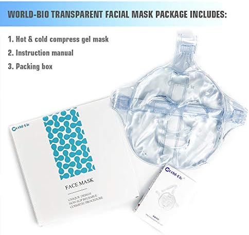 Pacote de gel de máscara facial Terapia a frio e frio reutilizável para rosto inchado, poros e olhos de inchaço, alívio da
