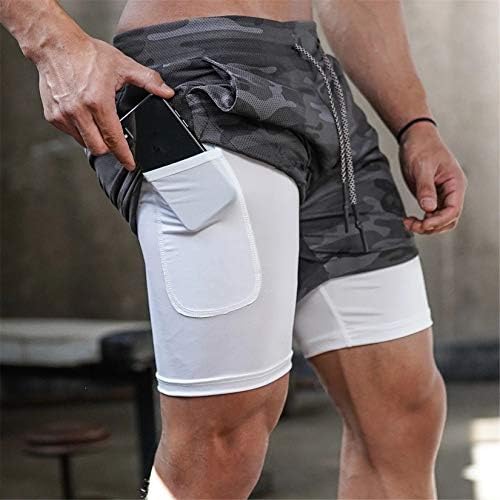 Andongnywell Men's Workout Excunhando Shorts Treinamento leve Yoga Gym Short Troushers com bolsos