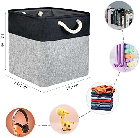 IFragood Fable Storage Cubos Bins 12x12, cestas de cubo quadrado 12x12 para prateleiras de toalhas, caixas de armazenamento