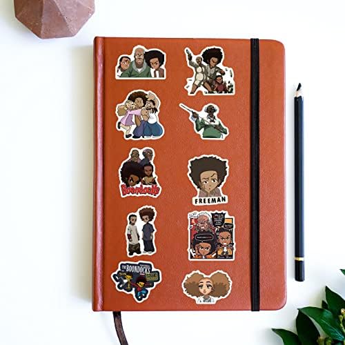 50pcs O pacote de adesivos Boondocks, adesivos engraçados de desenho animado de desenho animado para garrafa de água,