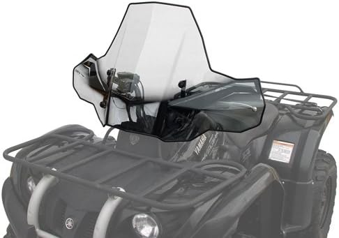 PowerMadd 24574 Protek Windshield para ATV - Montagem rápida de liberação - Limpar com gráficos pretos